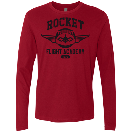 T-Shirts Cardinal / Small Rocket Flight Academy Men's Premium Long Sleeve