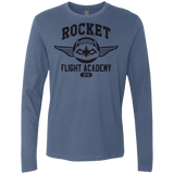 T-Shirts Indigo / Small Rocket Flight Academy Men's Premium Long Sleeve