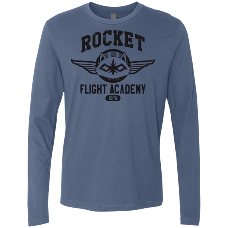 T-Shirts Indigo / Small Rocket Flight Academy Men's Premium Long Sleeve
