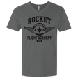T-Shirts Heavy Metal / X-Small Rocket Flight Academy Men's Premium V-Neck