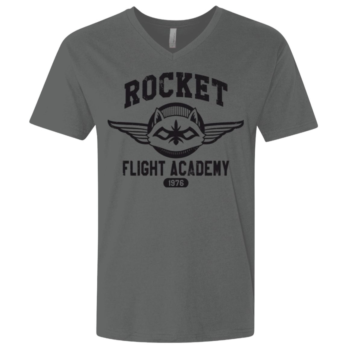 T-Shirts Heavy Metal / X-Small Rocket Flight Academy Men's Premium V-Neck