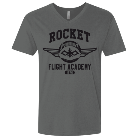 T-Shirts Heavy Metal / X-Small Rocket Flight Academy Men's Premium V-Neck