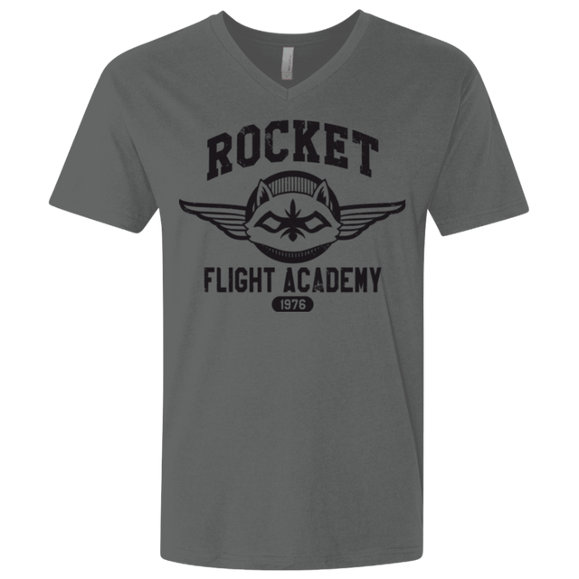 T-Shirts Heavy Metal / X-Small Rocket Flight Academy Men's Premium V-Neck