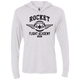 T-Shirts Heather White / X-Small Rocket Flight Academy Triblend Long Sleeve Hoodie Tee