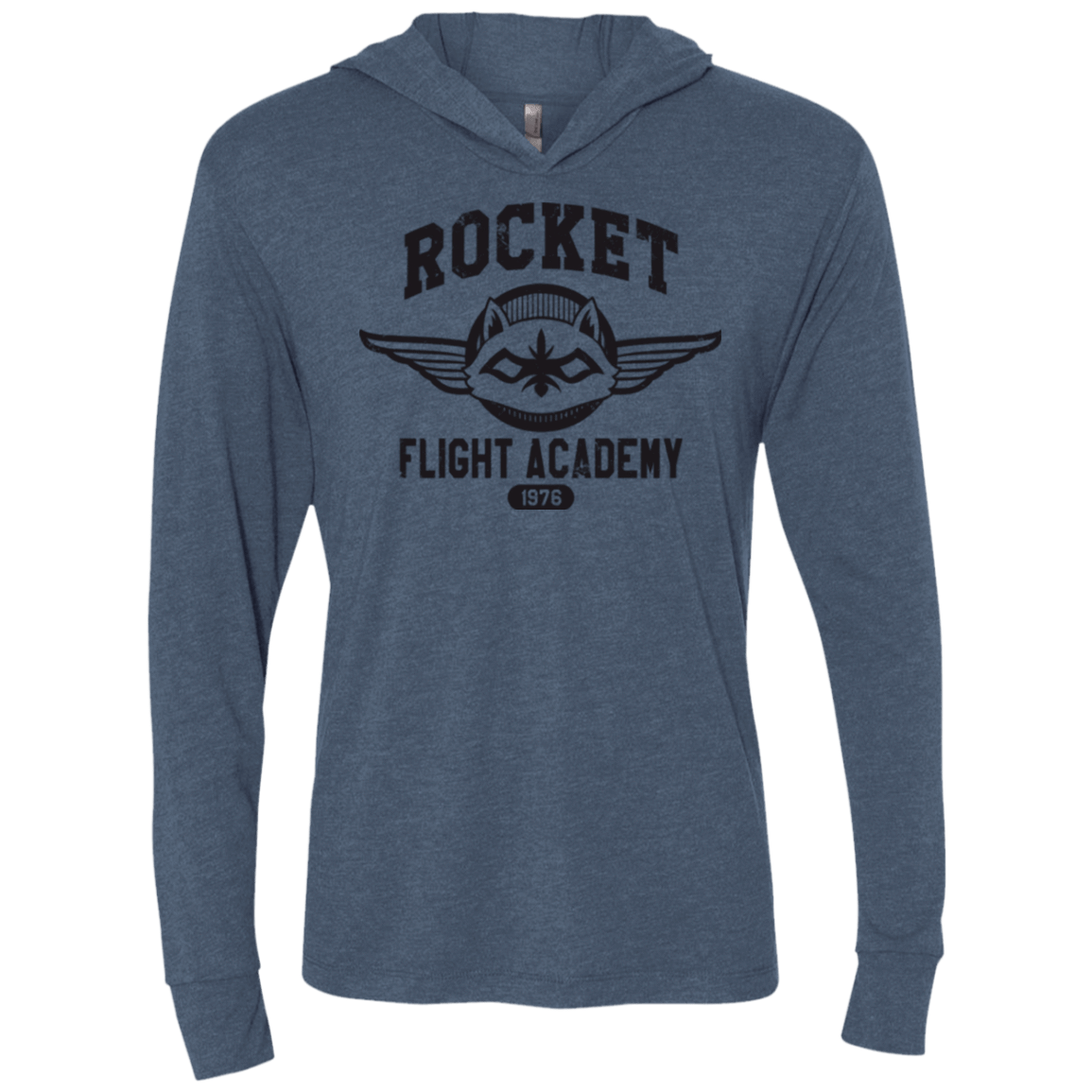 T-Shirts Indigo / X-Small Rocket Flight Academy Triblend Long Sleeve Hoodie Tee