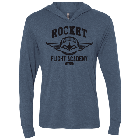 T-Shirts Indigo / X-Small Rocket Flight Academy Triblend Long Sleeve Hoodie Tee