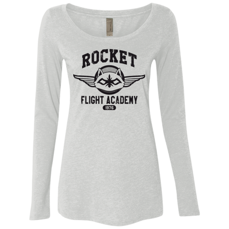 T-Shirts Heather White / Small Rocket Flight Academy Women's Triblend Long Sleeve Shirt