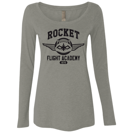 T-Shirts Venetian Grey / Small Rocket Flight Academy Women's Triblend Long Sleeve Shirt
