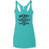 T-Shirts Tahiti Blue / X-Small Rocket Flight Academy Women's Triblend Racerback Tank