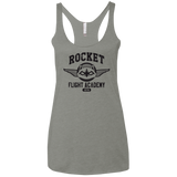 T-Shirts Venetian Grey / X-Small Rocket Flight Academy Women's Triblend Racerback Tank