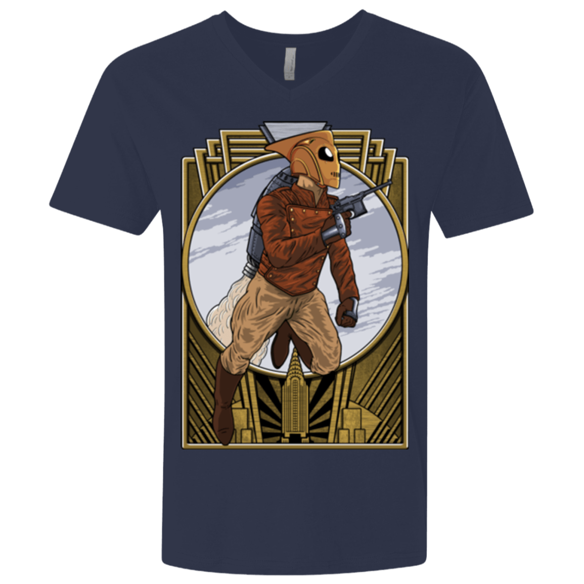 T-Shirts Midnight Navy / X-Small Rocket Man Men's Premium V-Neck