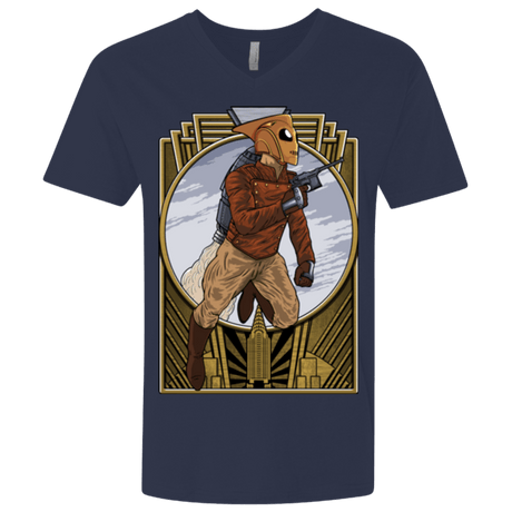T-Shirts Midnight Navy / X-Small Rocket Man Men's Premium V-Neck