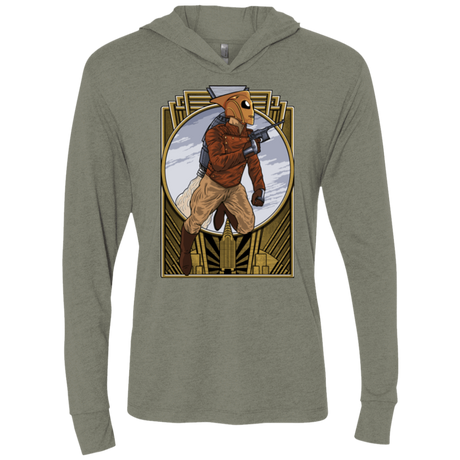 T-Shirts Rocket Man Triblend Long Sleeve Hoodie Tee