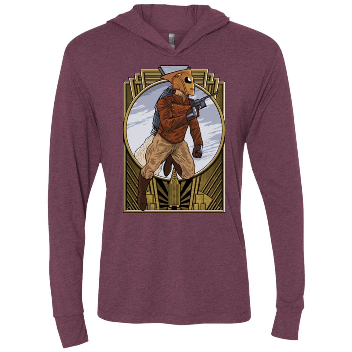 T-Shirts Rocket Man Triblend Long Sleeve Hoodie Tee