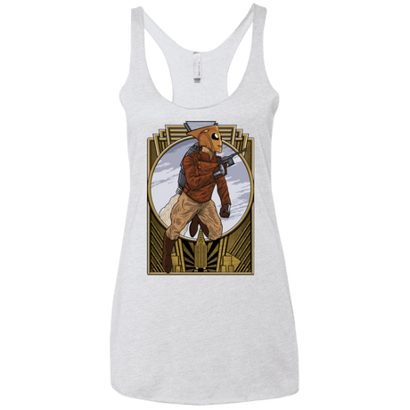 T-Shirts Heather White / X-Small Rocket Man Women's Triblend Racerback Tank