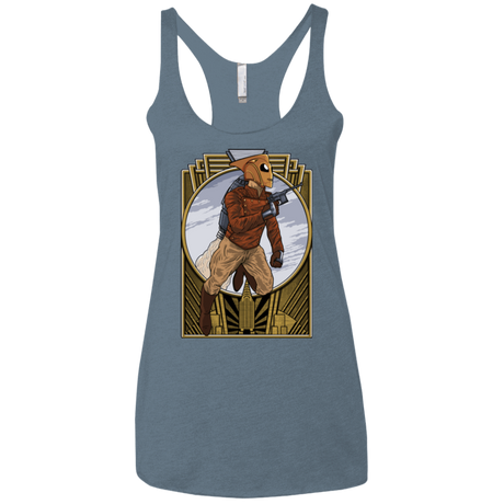 T-Shirts Indigo / X-Small Rocket Man Women's Triblend Racerback Tank