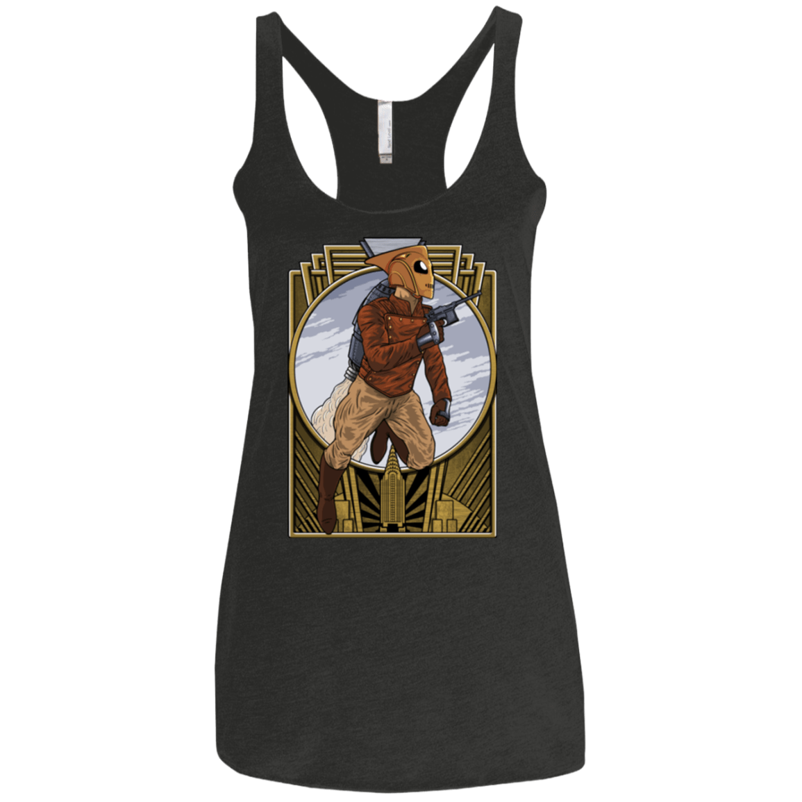 T-Shirts Vintage Black / X-Small Rocket Man Women's Triblend Racerback Tank