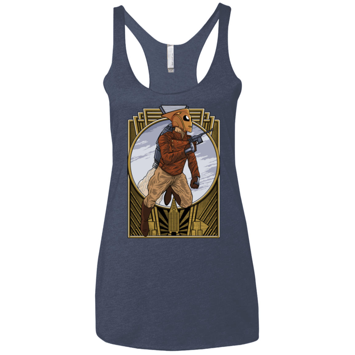 T-Shirts Vintage Navy / X-Small Rocket Man Women's Triblend Racerback Tank