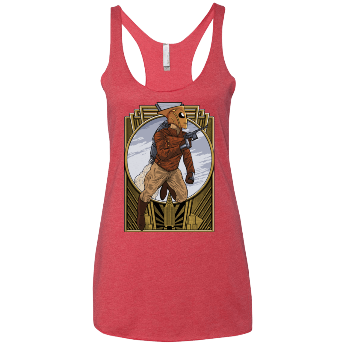T-Shirts Vintage Red / X-Small Rocket Man Women's Triblend Racerback Tank