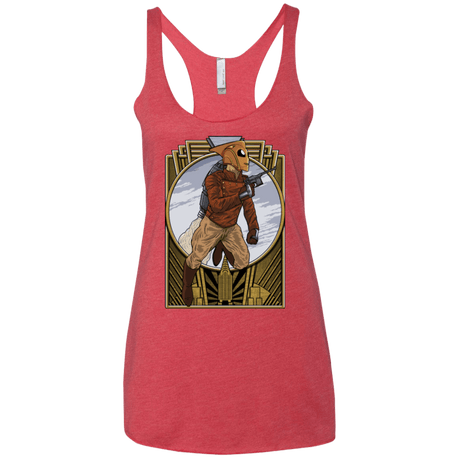 T-Shirts Vintage Red / X-Small Rocket Man Women's Triblend Racerback Tank