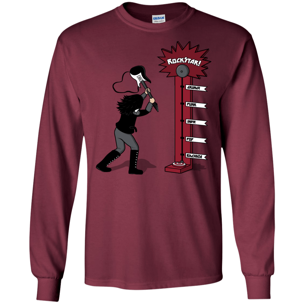 T-Shirts Maroon / S Rockstar Men's Long Sleeve T-Shirt