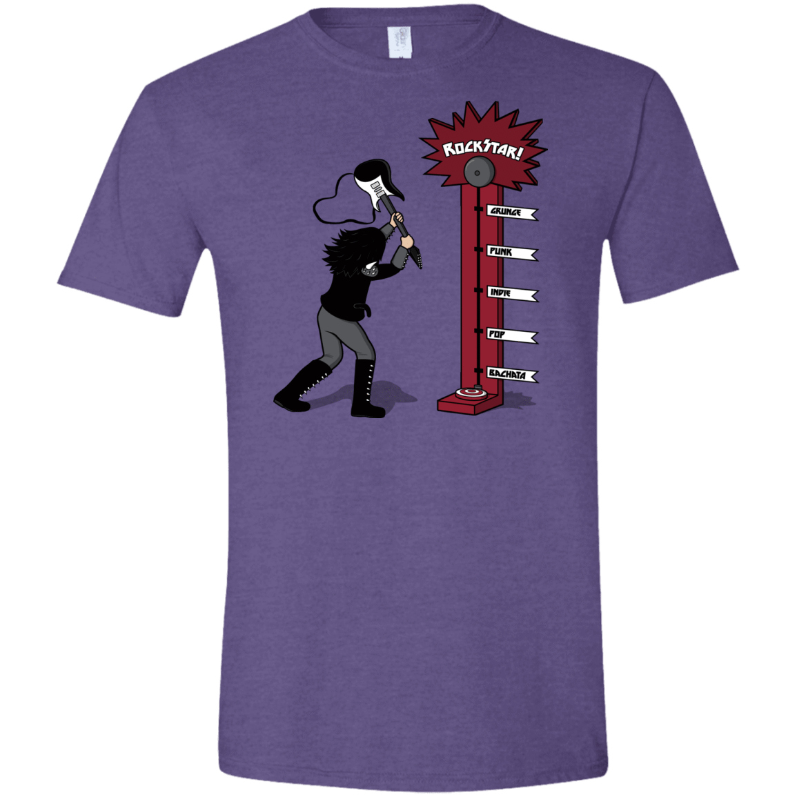 T-Shirts Heather Purple / S Rockstar Men's Semi-Fitted Softstyle