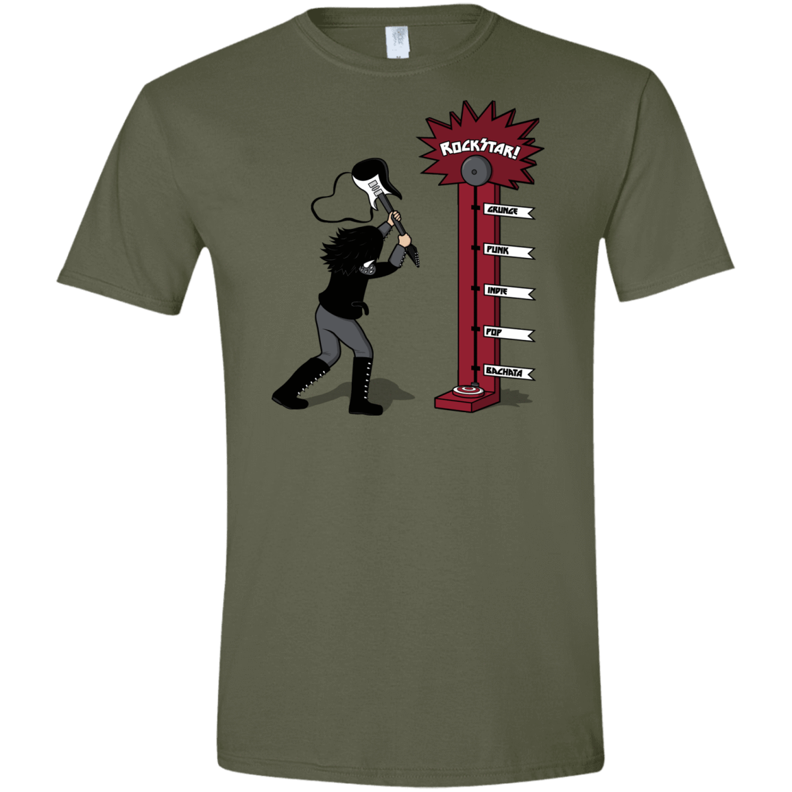 T-Shirts Military Green / S Rockstar Men's Semi-Fitted Softstyle