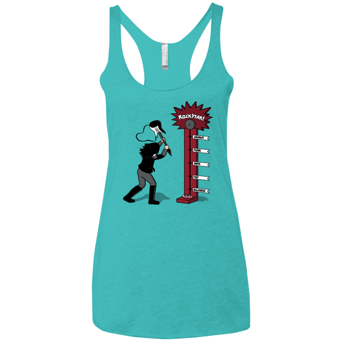T-Shirts Tahiti Blue / X-Small Rockstar Women's Triblend Racerback Tank