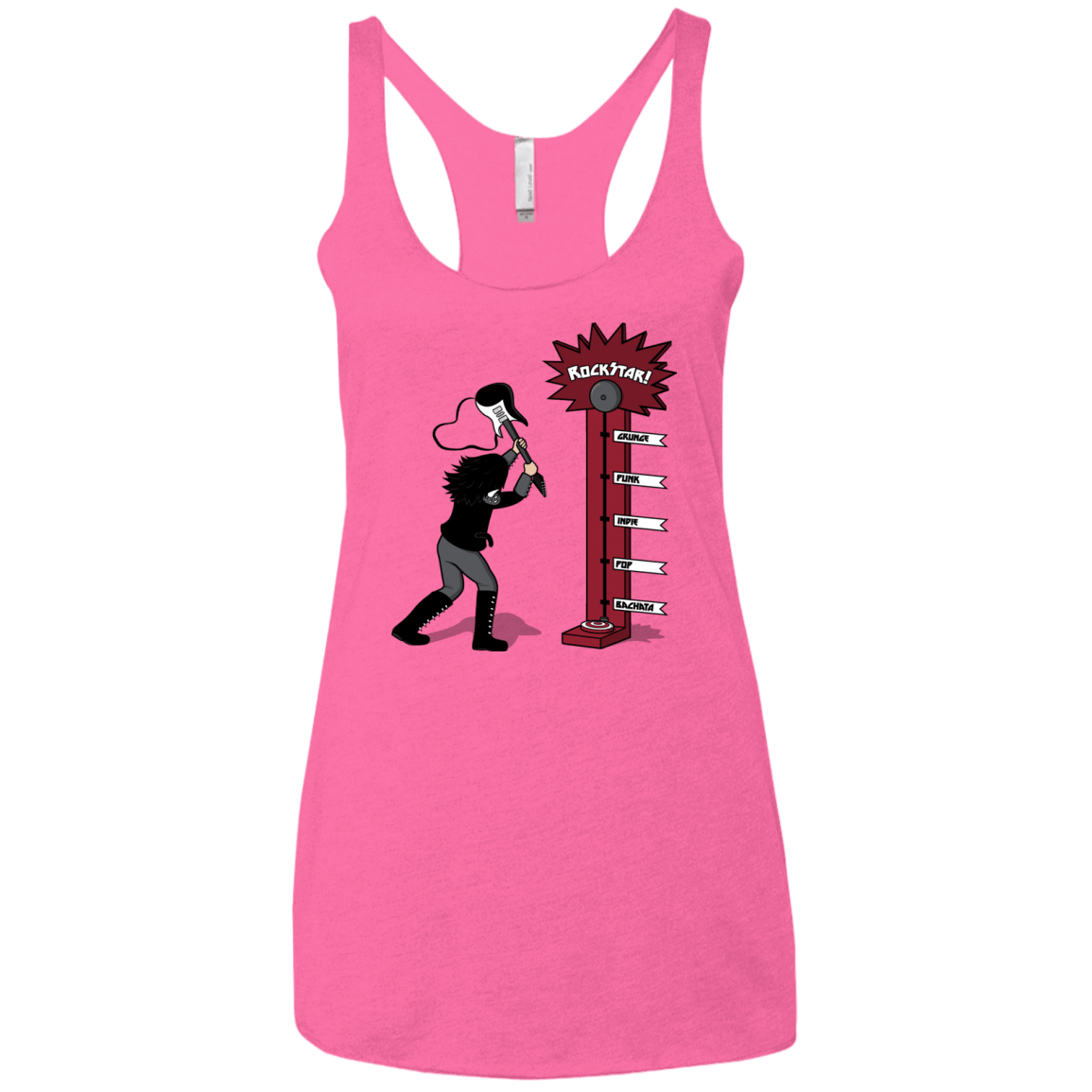 T-Shirts Vintage Pink / X-Small Rockstar Women's Triblend Racerback Tank