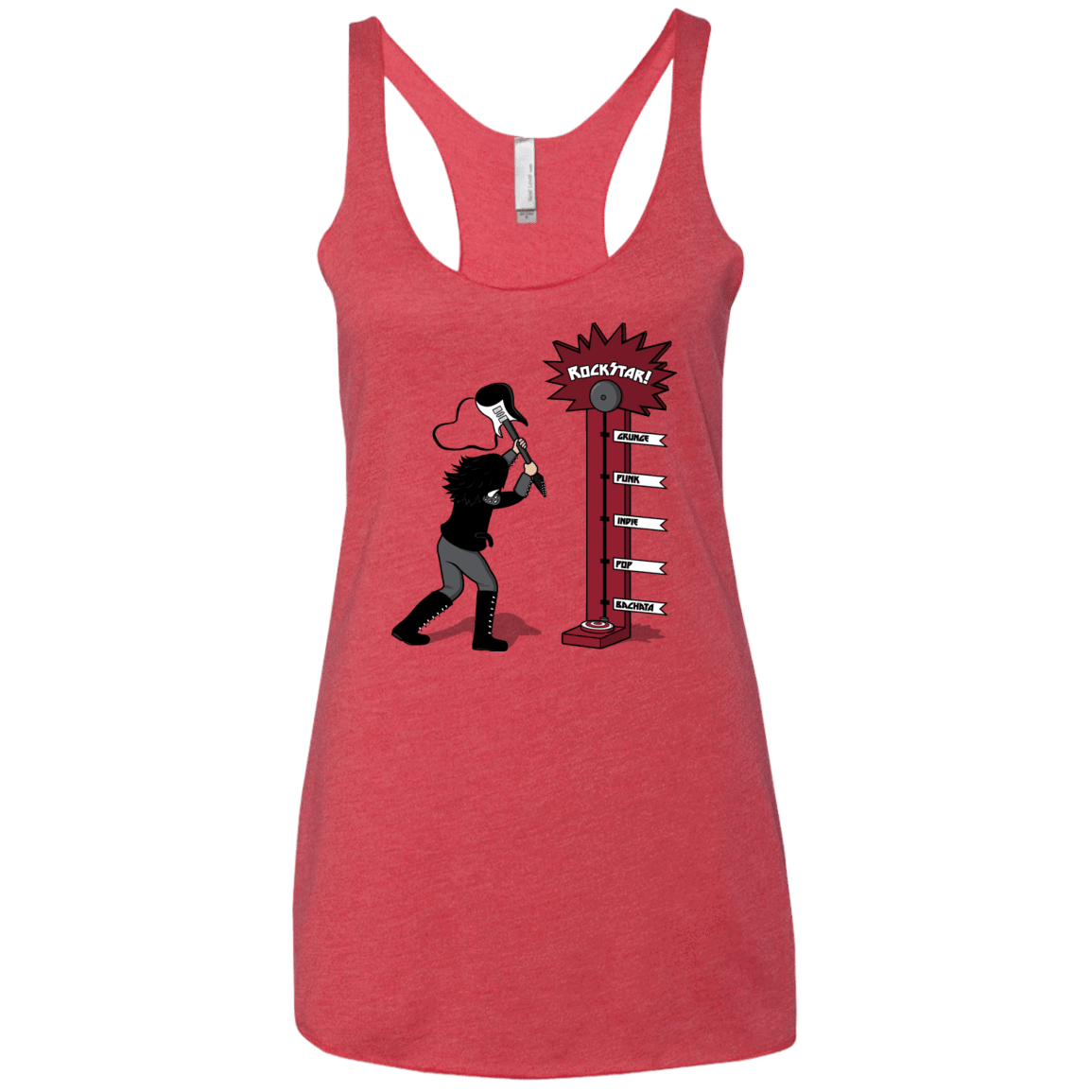 T-Shirts Vintage Red / X-Small Rockstar Women's Triblend Racerback Tank