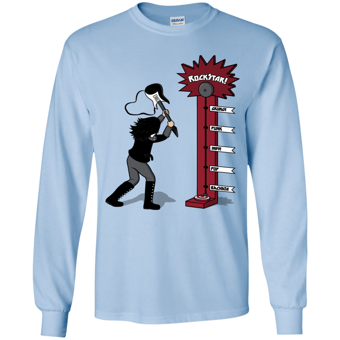 T-Shirts Light Blue / YS Rockstar Youth Long Sleeve T-Shirt