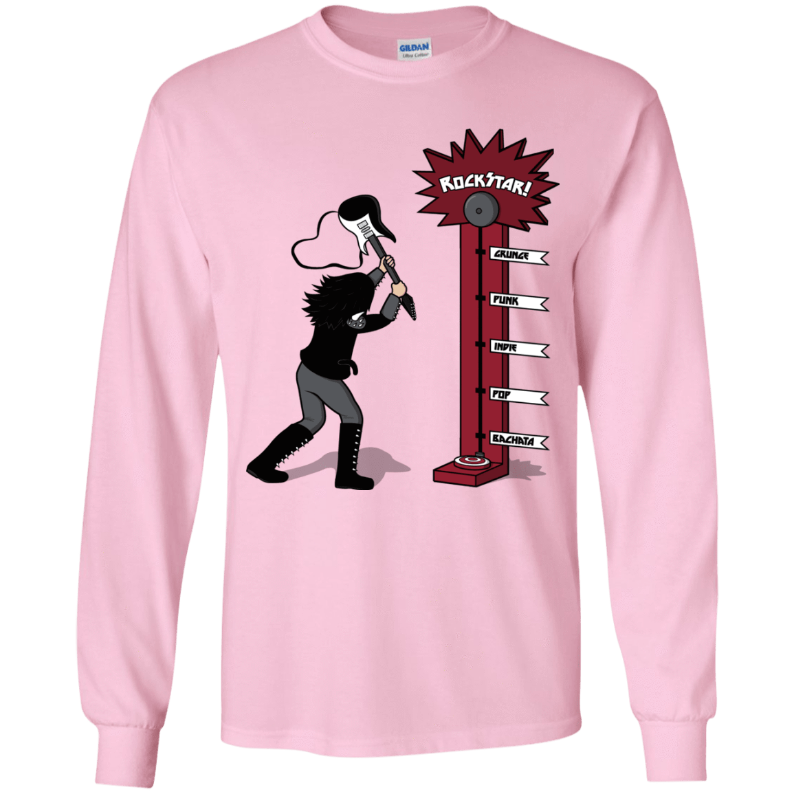 T-Shirts Light Pink / YS Rockstar Youth Long Sleeve T-Shirt