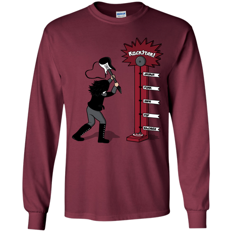T-Shirts Maroon / YS Rockstar Youth Long Sleeve T-Shirt