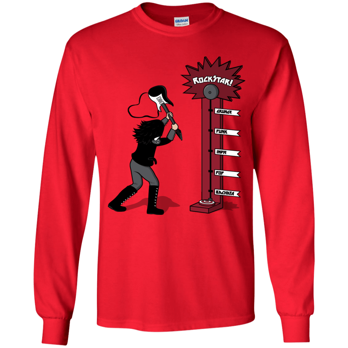 T-Shirts Red / YS Rockstar Youth Long Sleeve T-Shirt