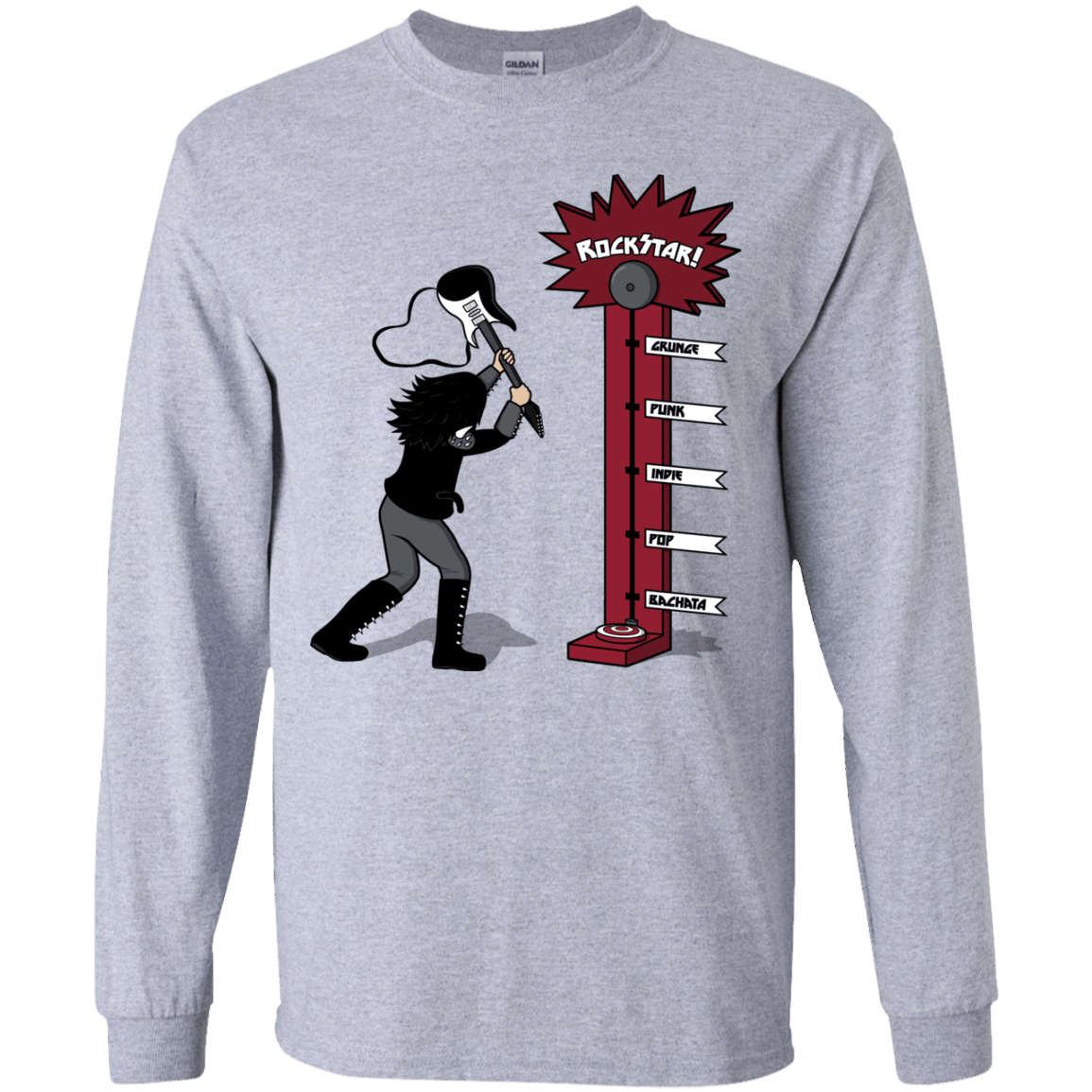 T-Shirts Sport Grey / YS Rockstar Youth Long Sleeve T-Shirt