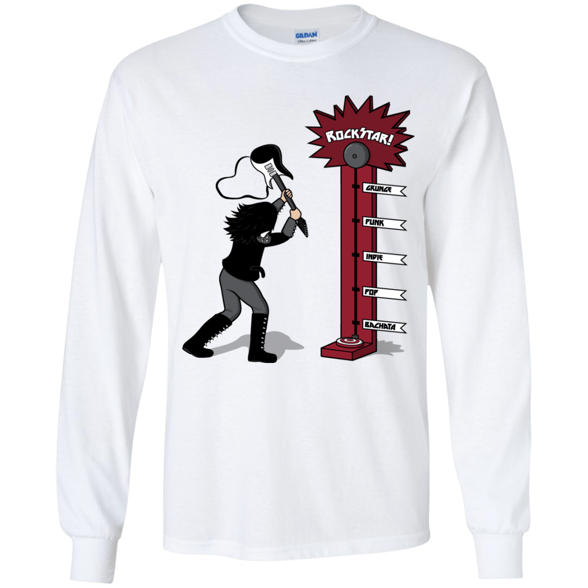 T-Shirts White / YS Rockstar Youth Long Sleeve T-Shirt