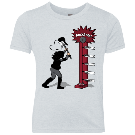 T-Shirts Heather White / YXS Rockstar Youth Triblend T-Shirt