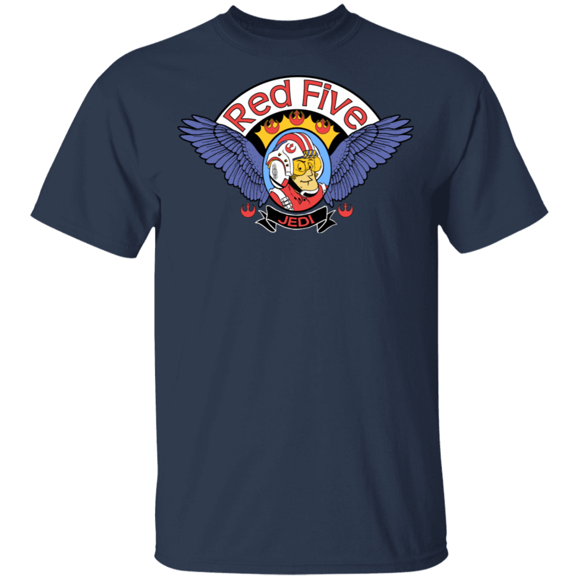 T-Shirts Navy / S Roger Red Five Xwing T-Shirt