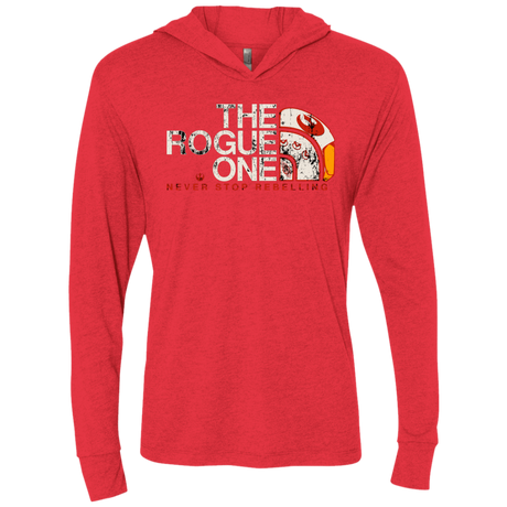 T-Shirts Vintage Red / X-Small Rogue North Face Triblend Long Sleeve Hoodie Tee