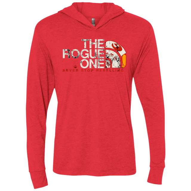 T-Shirts Vintage Red / X-Small Rogue North Face Triblend Long Sleeve Hoodie Tee