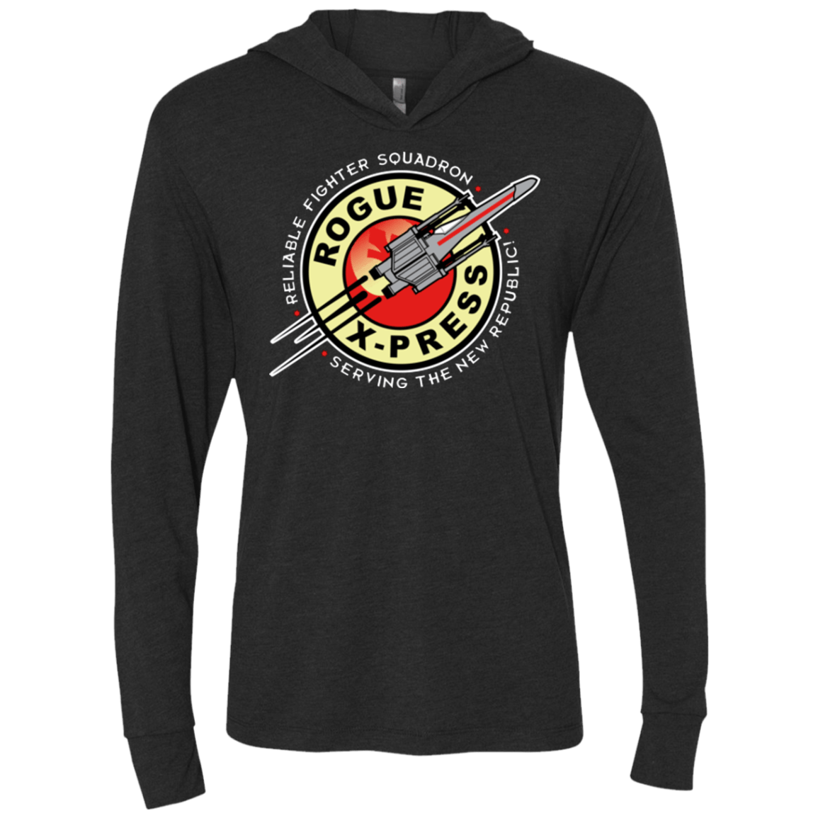 T-Shirts Vintage Black / X-Small Rogue X-Press Triblend Long Sleeve Hoodie Tee