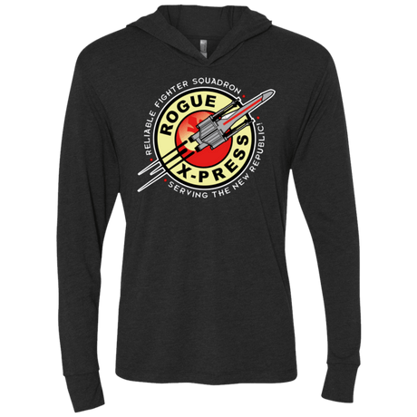 T-Shirts Vintage Black / X-Small Rogue X-Press Triblend Long Sleeve Hoodie Tee