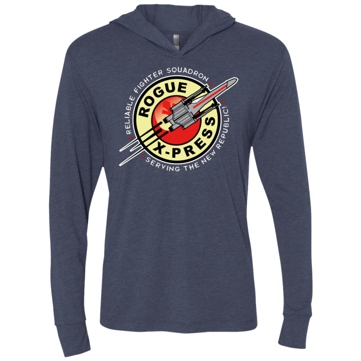 T-Shirts Vintage Navy / X-Small Rogue X-Press Triblend Long Sleeve Hoodie Tee