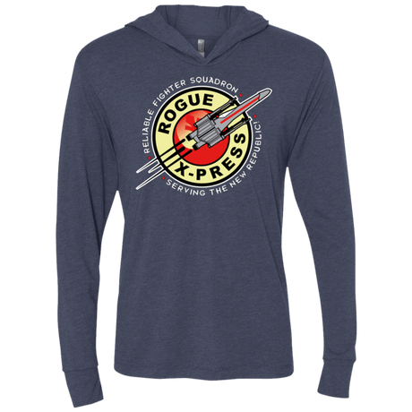 T-Shirts Vintage Navy / X-Small Rogue X-Press Triblend Long Sleeve Hoodie Tee