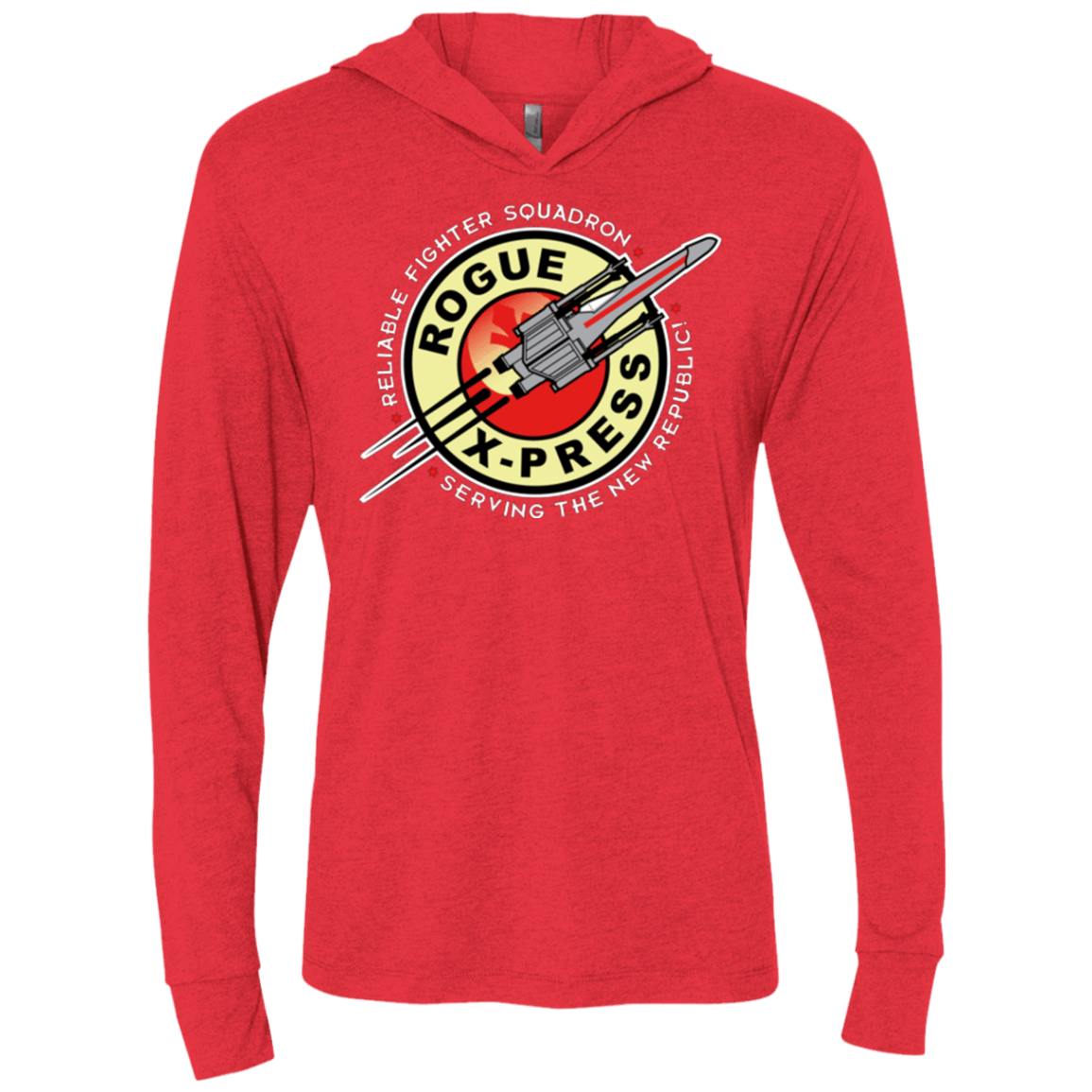 T-Shirts Vintage Red / X-Small Rogue X-Press Triblend Long Sleeve Hoodie Tee