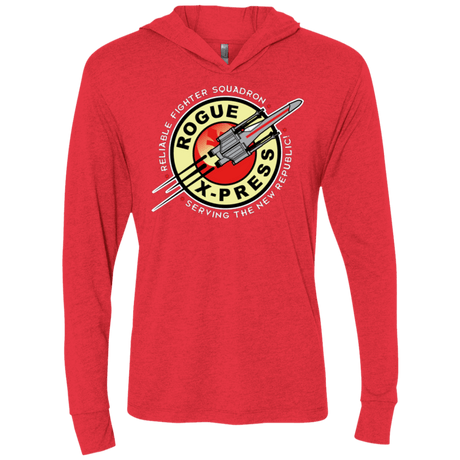 T-Shirts Vintage Red / X-Small Rogue X-Press Triblend Long Sleeve Hoodie Tee
