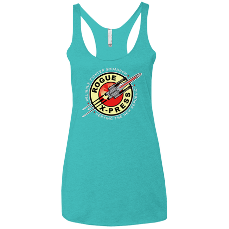 T-Shirts Tahiti Blue / X-Small Rogue X-Press Women's Triblend Racerback Tank