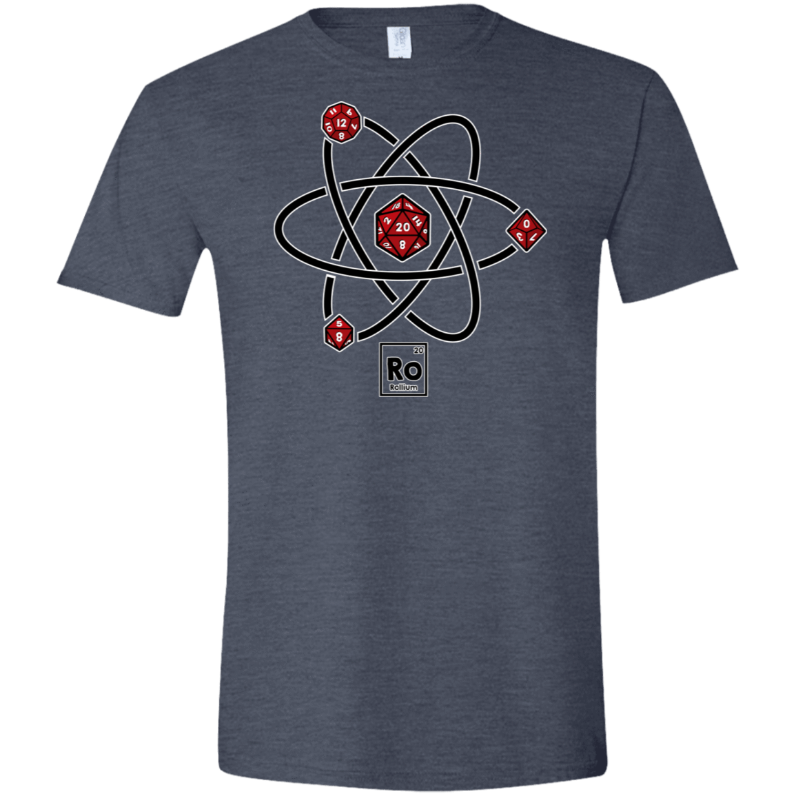 T-Shirts Heather Navy / S Rollium Men's Semi-Fitted Softstyle