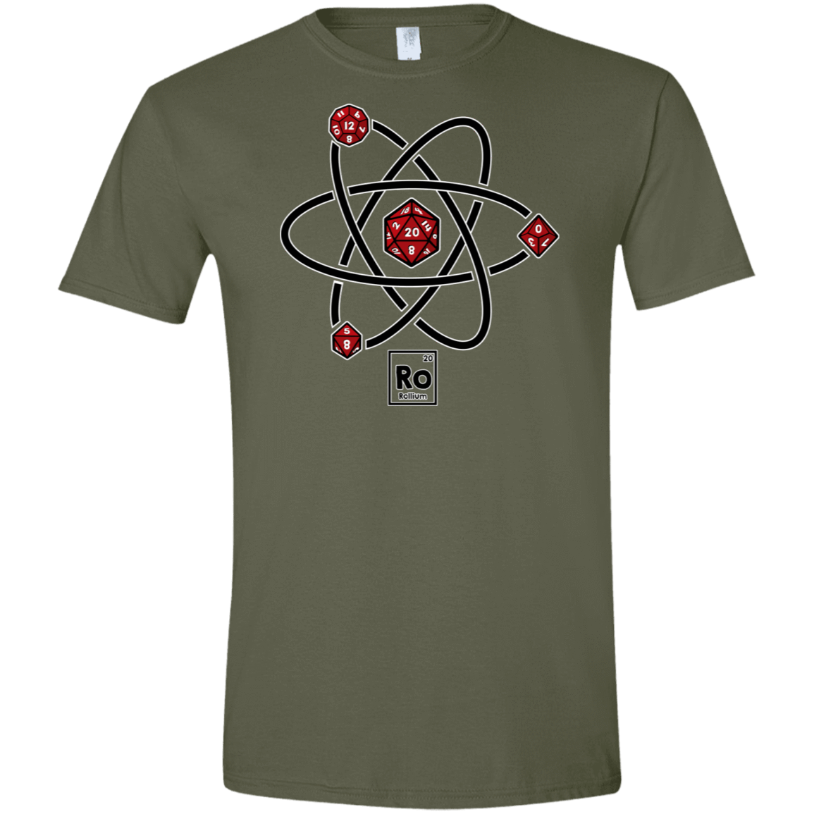 T-Shirts Military Green / S Rollium Men's Semi-Fitted Softstyle