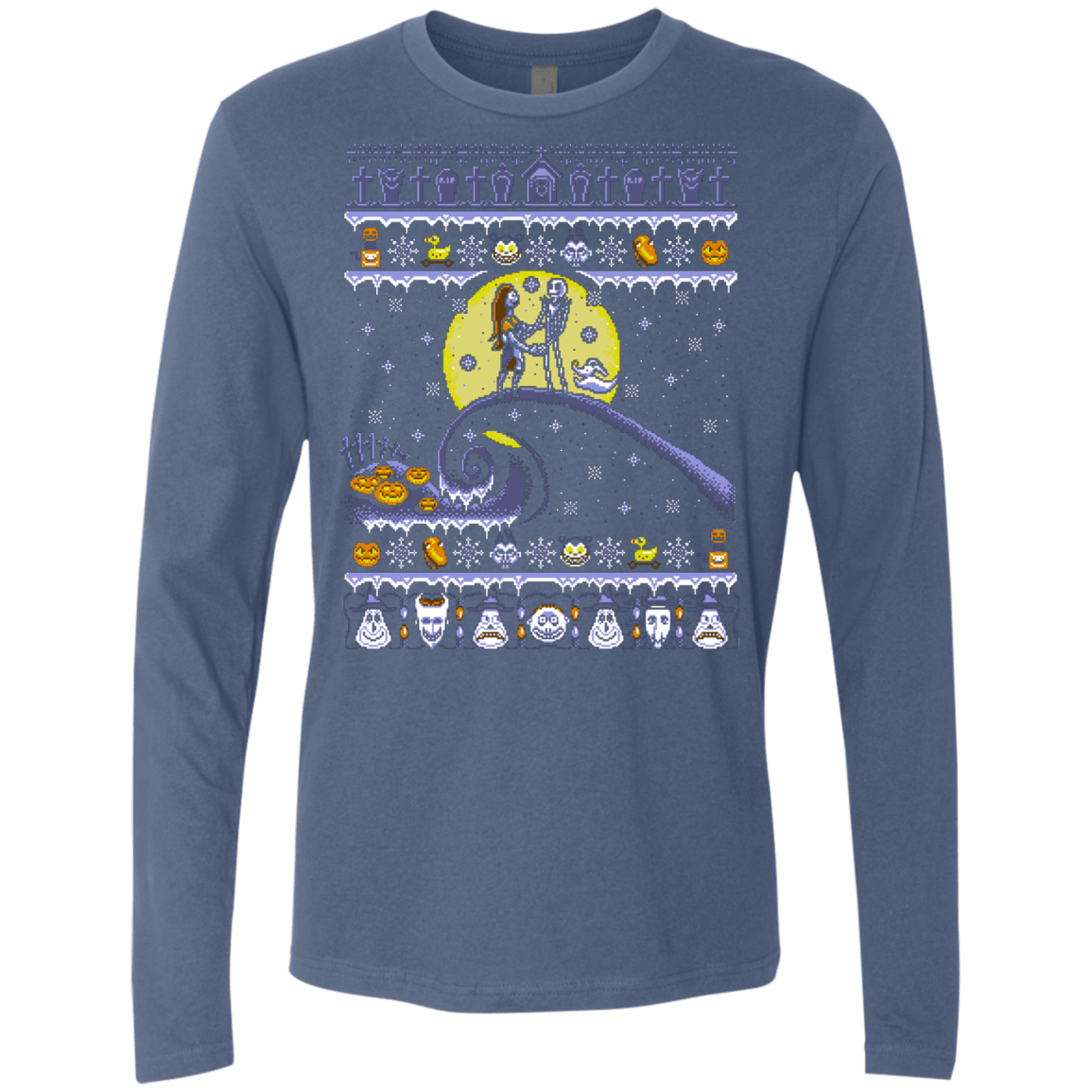 T-Shirts Indigo / Small ROMANTIC NIGHTMARE Men's Premium Long Sleeve